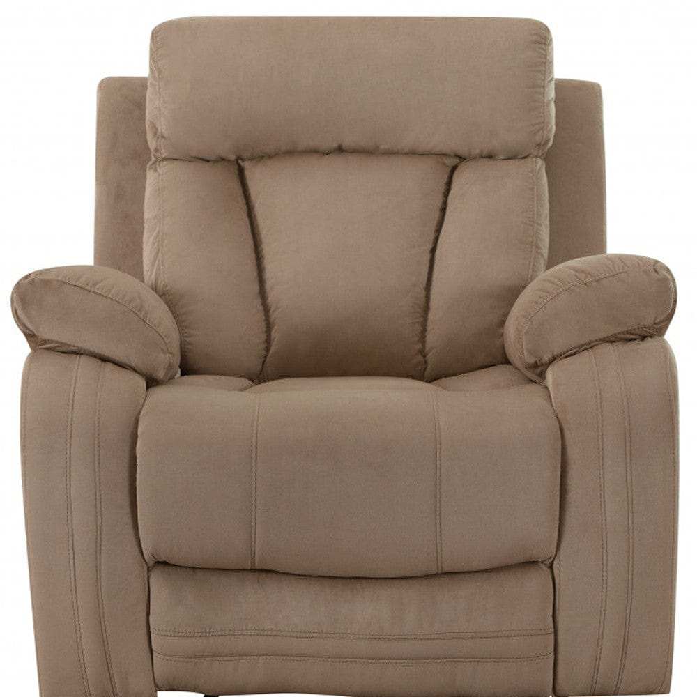 Three Piece Indoor Beige Microsuede Six Person Seating Set - Homeroots - Flyclothing LLC