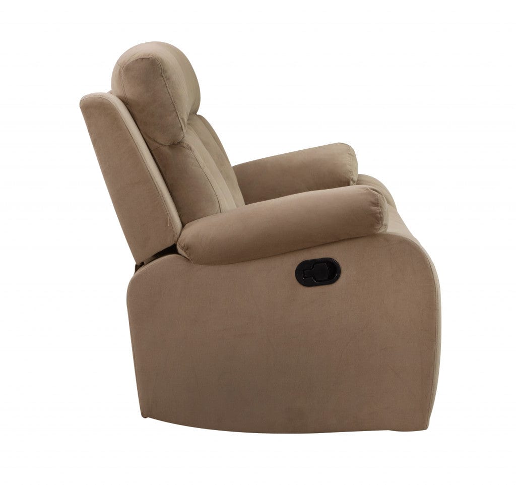 40" Modern Beige Fabric Loveseat - Homeroots - Flyclothing LLC