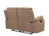 40" Modern Beige Fabric Loveseat - Homeroots