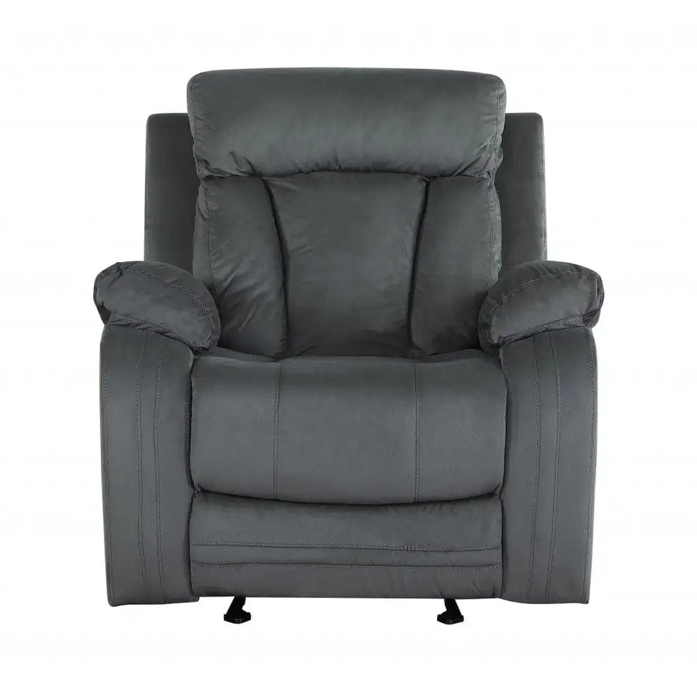 Three Piece Indoor Gray Microsuede Six Person Seating Set - Homeroots