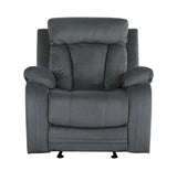 Three Piece Indoor Gray Microsuede Six Person Seating Set - Homeroots