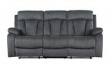 Three Piece Indoor Gray Microsuede Six Person Seating Set - Homeroots - Flyclothing LLC