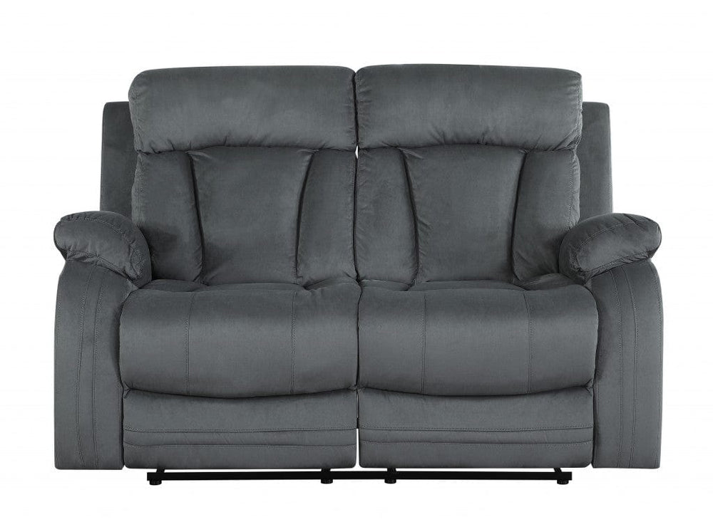 40" Modern Grey Fabric Loveseat - Homeroots