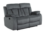 40" Modern Grey Fabric Loveseat - Homeroots