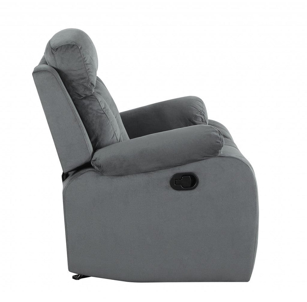 40" Modern Grey Fabric Loveseat - Homeroots - Flyclothing LLC