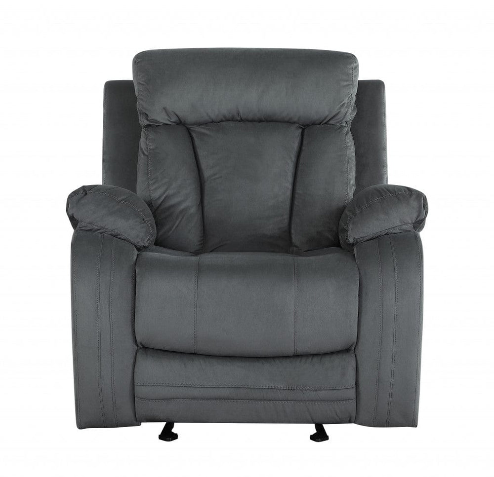 40" Modern Grey Fabric Chair - Homeroots