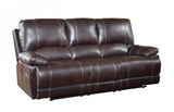 89" Brown Microfiber Reclining Sofa With Black Legs - Homeroots