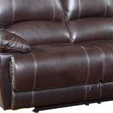 89" Brown Microfiber Reclining Sofa With Black Legs - Homeroots