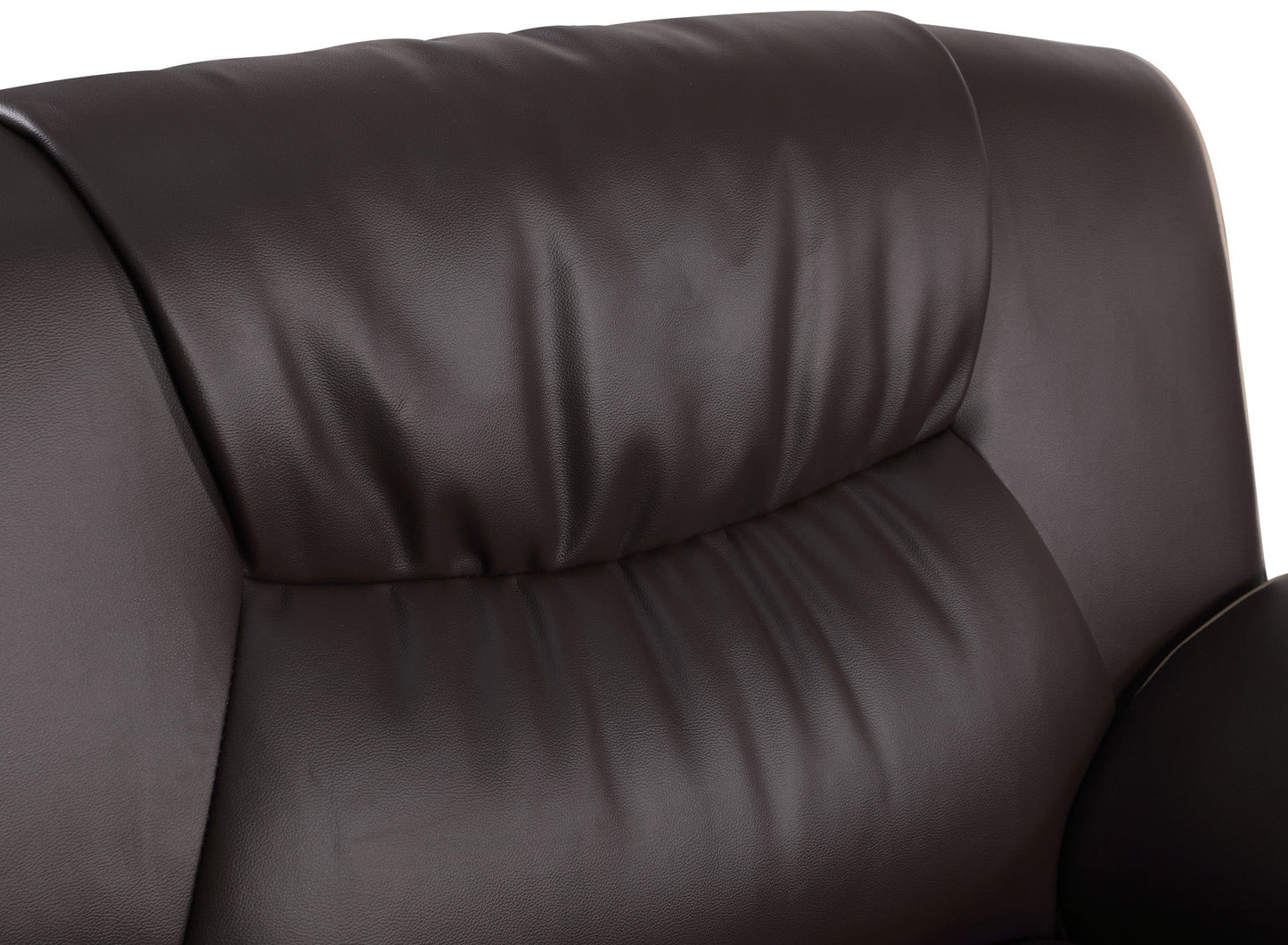 47" Brown and Silver Leather Match Arm Chair - Homeroots - Flyclothing LLC