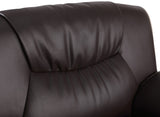 47" Brown and Silver Leather Match Arm Chair - Homeroots - Flyclothing LLC