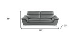 69" Gray And Silver Faux Leather Love Seat - Homeroots - Flyclothing LLC