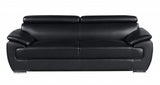 Three Piece Indoor Black Genuine Leather Six Person Seating Set - Homeroots - Flyclothing LLC