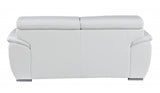 69" White And Silver Faux Leather Loveseat - Homeroots - Flyclothing LLC