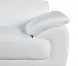 69" White And Silver Faux Leather Loveseat - Homeroots - Flyclothing LLC