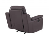 41" Brown Fascinating Leather Reclining Chair - Homeroots