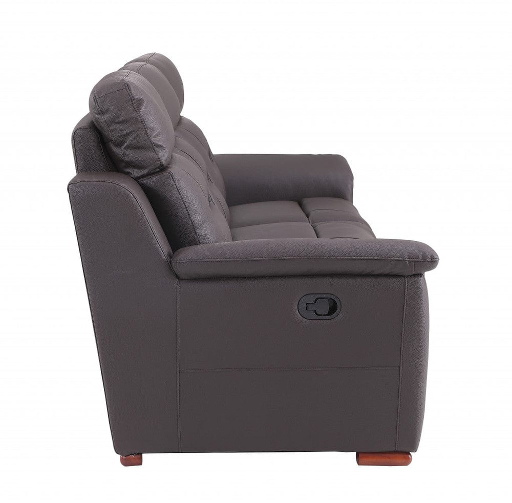 41" Brown Fascinating Leather Reclining Chair - Homeroots - Flyclothing LLC