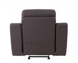 41" Brown Fascinating Leather Reclining Chair - Homeroots - Flyclothing LLC