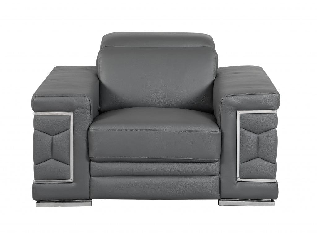 29" To 38" Sturdy Dark Gray Chair - Homeroots - Flyclothing LLC