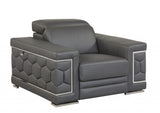 29" To 38" Sturdy Dark Gray Chair - Homeroots - Flyclothing LLC