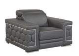 29" To 38" Sturdy Dark Gray Chair - Homeroots