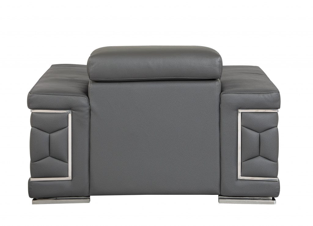 29" To 38" Sturdy Dark Gray Chair - Homeroots - Flyclothing LLC
