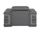 29" To 38" Sturdy Dark Gray Chair - Homeroots