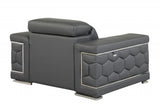 29" To 38" Sturdy Dark Gray Chair - Homeroots - Flyclothing LLC