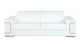 Three Piece Indoor White Italian Leather Six Person Seating Set - Homeroots - Flyclothing LLC