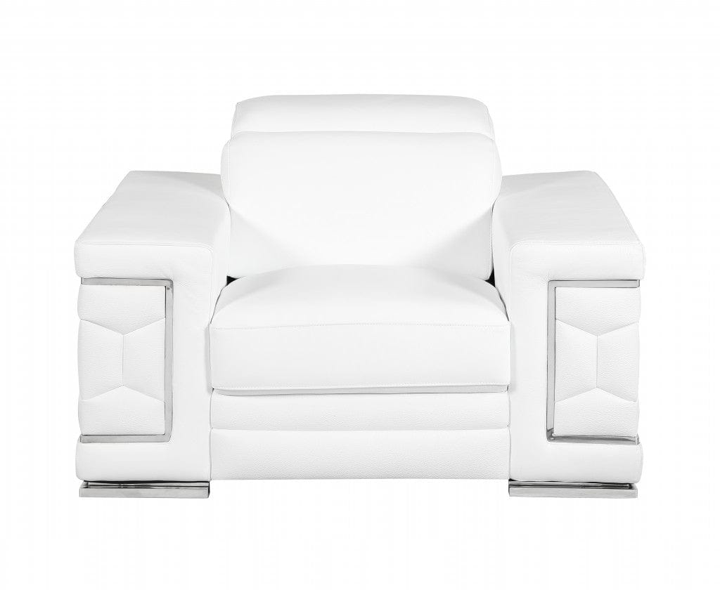 29" To 38" White Sturdy Chair - Homeroots - Flyclothing LLC