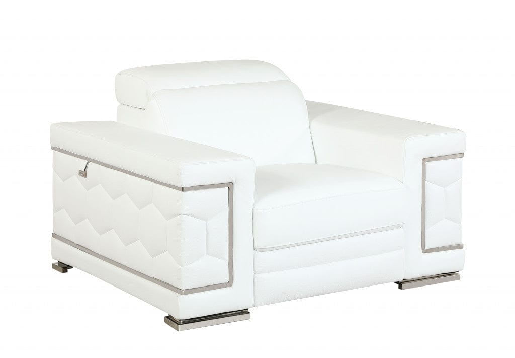 29" To 38" White Sturdy Chair - Homeroots - Flyclothing LLC