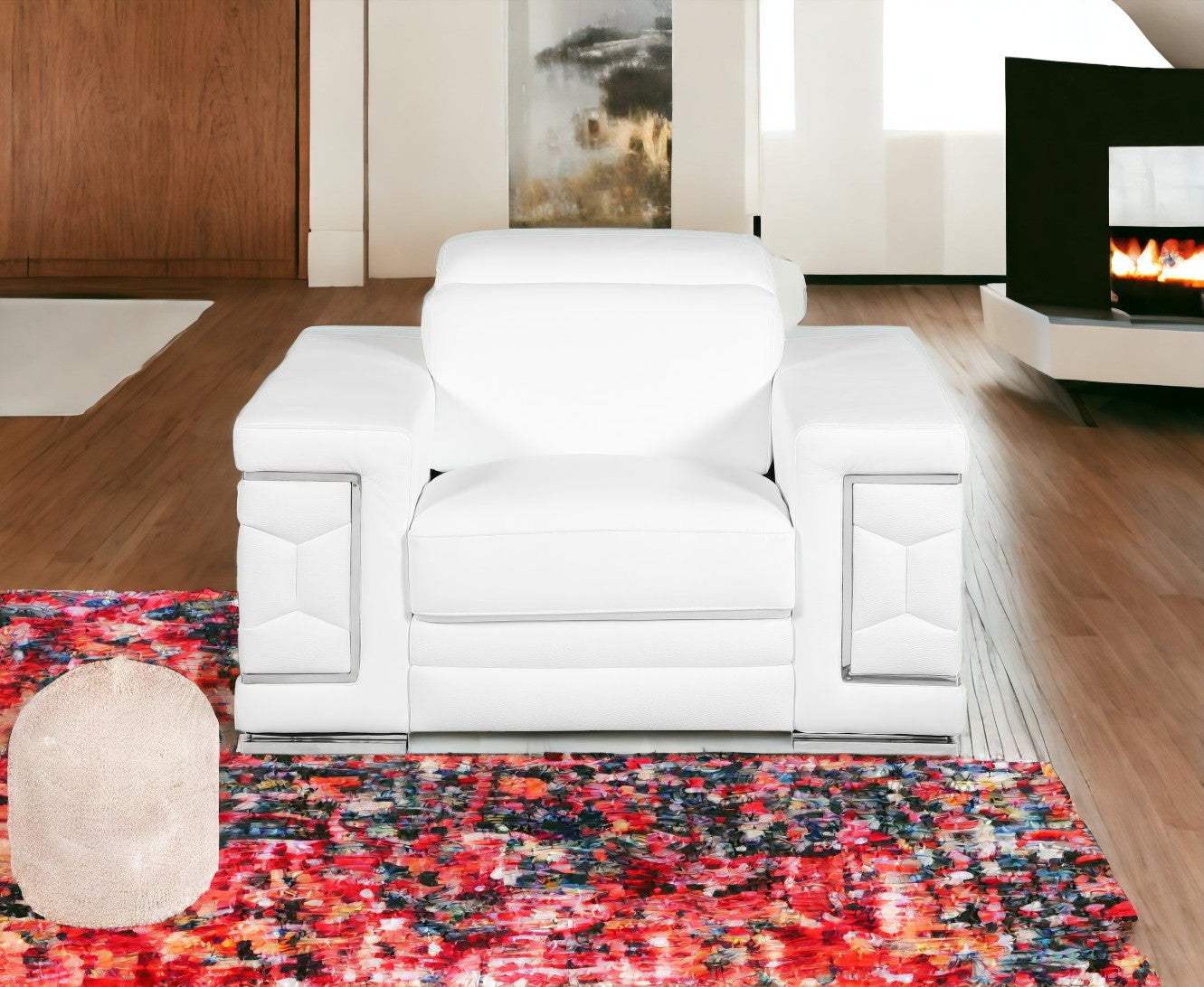 29" To 38" White Sturdy Chair - Homeroots - Flyclothing LLC