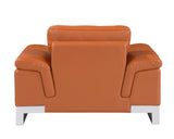 32" Camel Lovely Leather Chair - Homeroots - Flyclothing LLC
