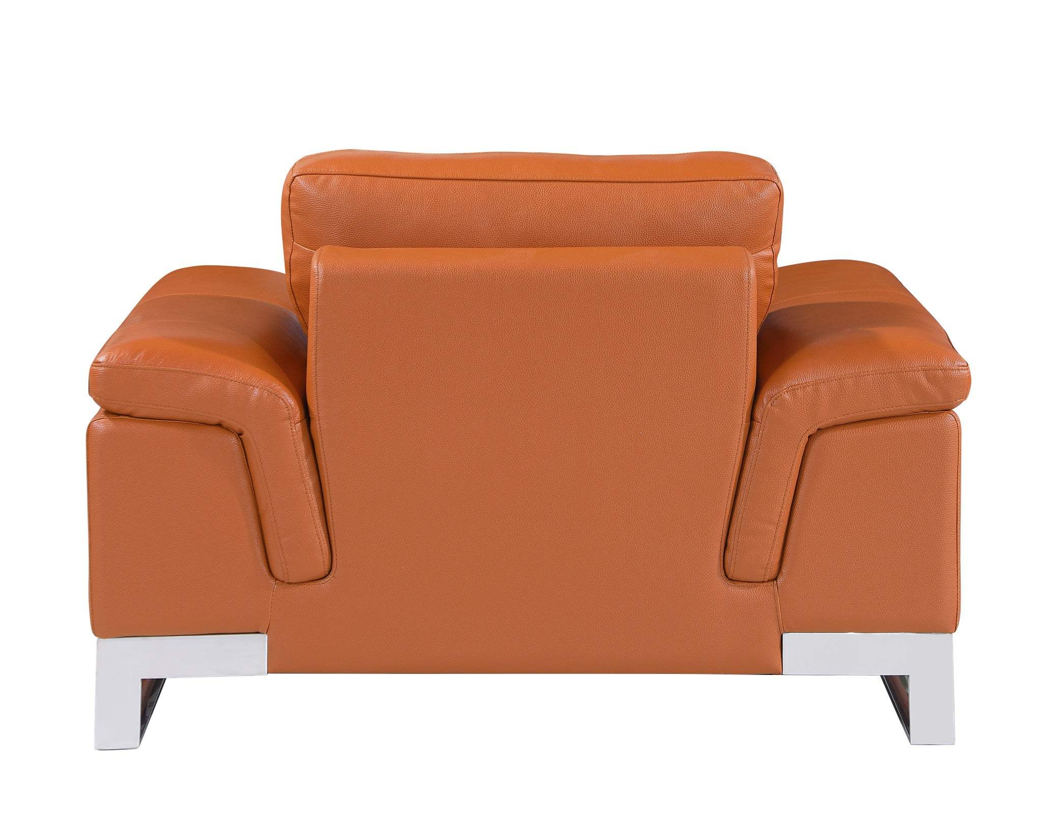 32" Camel Lovely Leather Chair - Homeroots - Flyclothing LLC