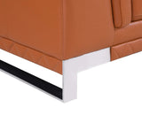 32" Camel Lovely Leather Chair - Homeroots