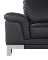 32" Black Lovely Leather Chair - Homeroots - Flyclothing LLC