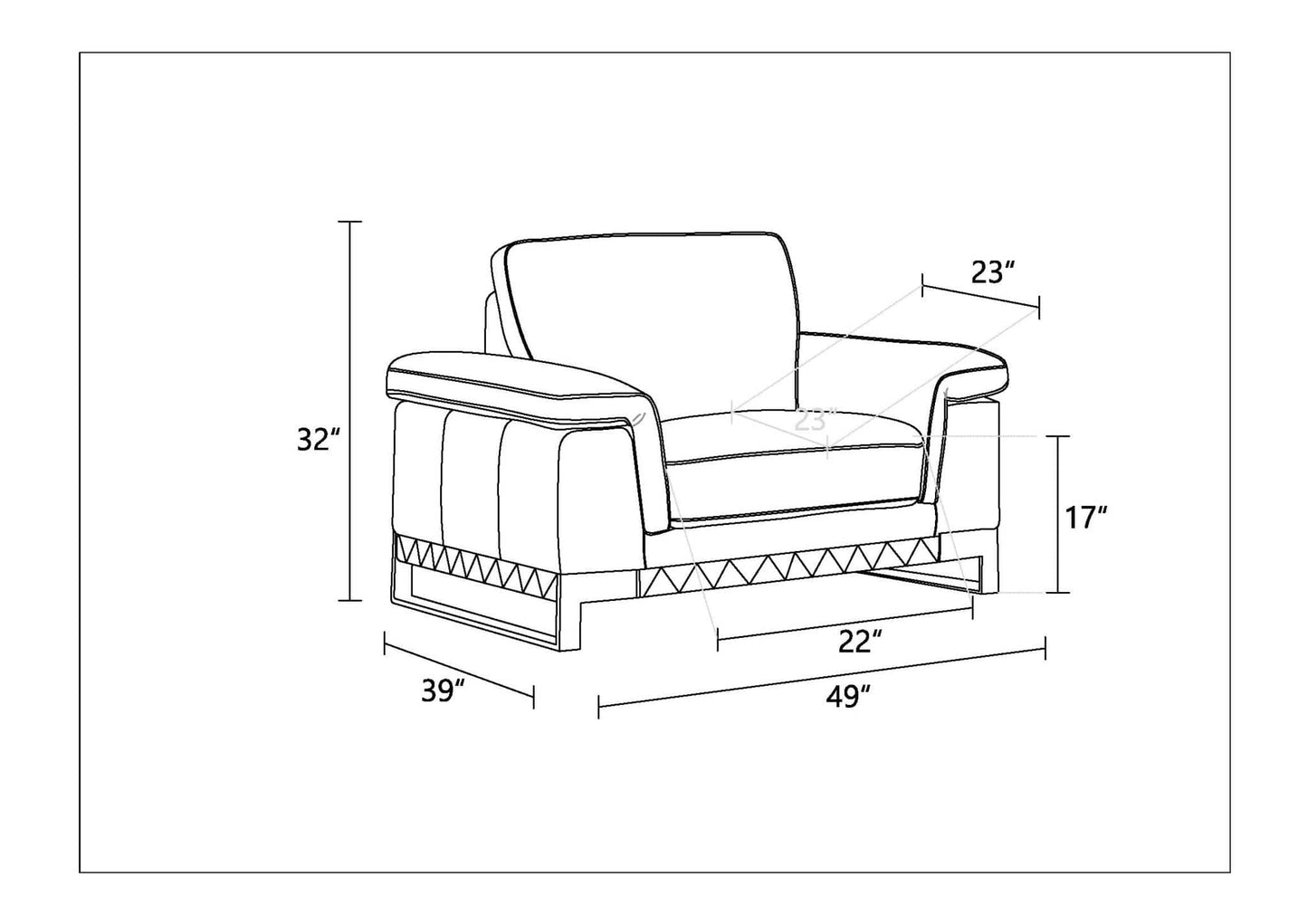 32" Black Lovely Leather Chair - Homeroots - Flyclothing LLC