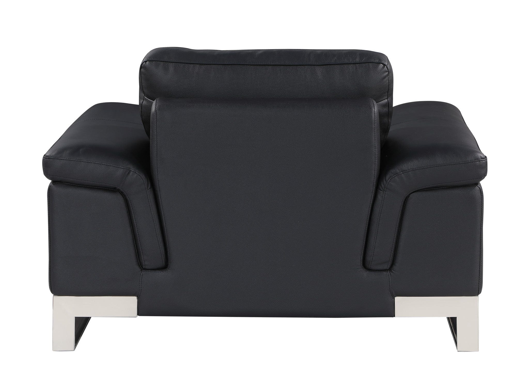 32" Black Lovely Leather Chair - Homeroots - Flyclothing LLC
