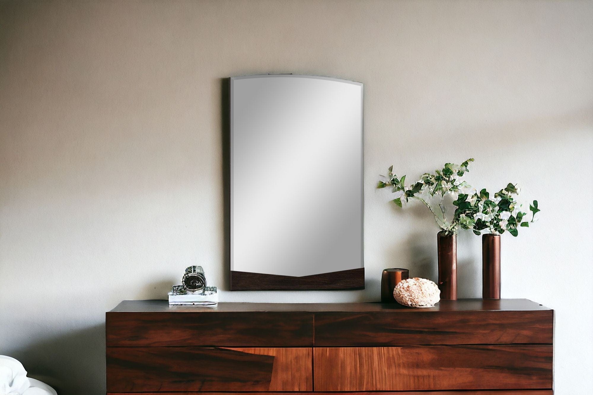 43" Dark Brown Dresser Mirror - Homeroots - Flyclothing LLC