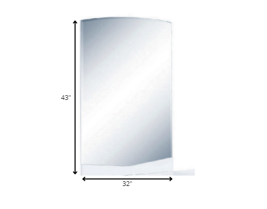 43" Exquisite White High Gloss Mirror - Homeroots - Flyclothing LLC