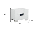 18" Superb White High Gloss Nightstand - Homeroots
