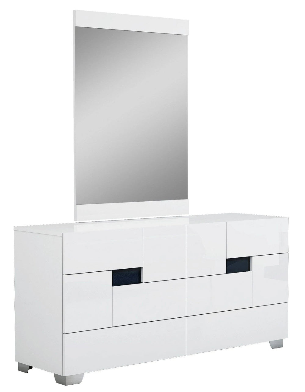 30" Superb White High Gloss Dresser - Homeroots