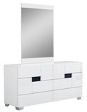 30" Superb White High Gloss Dresser - Homeroots