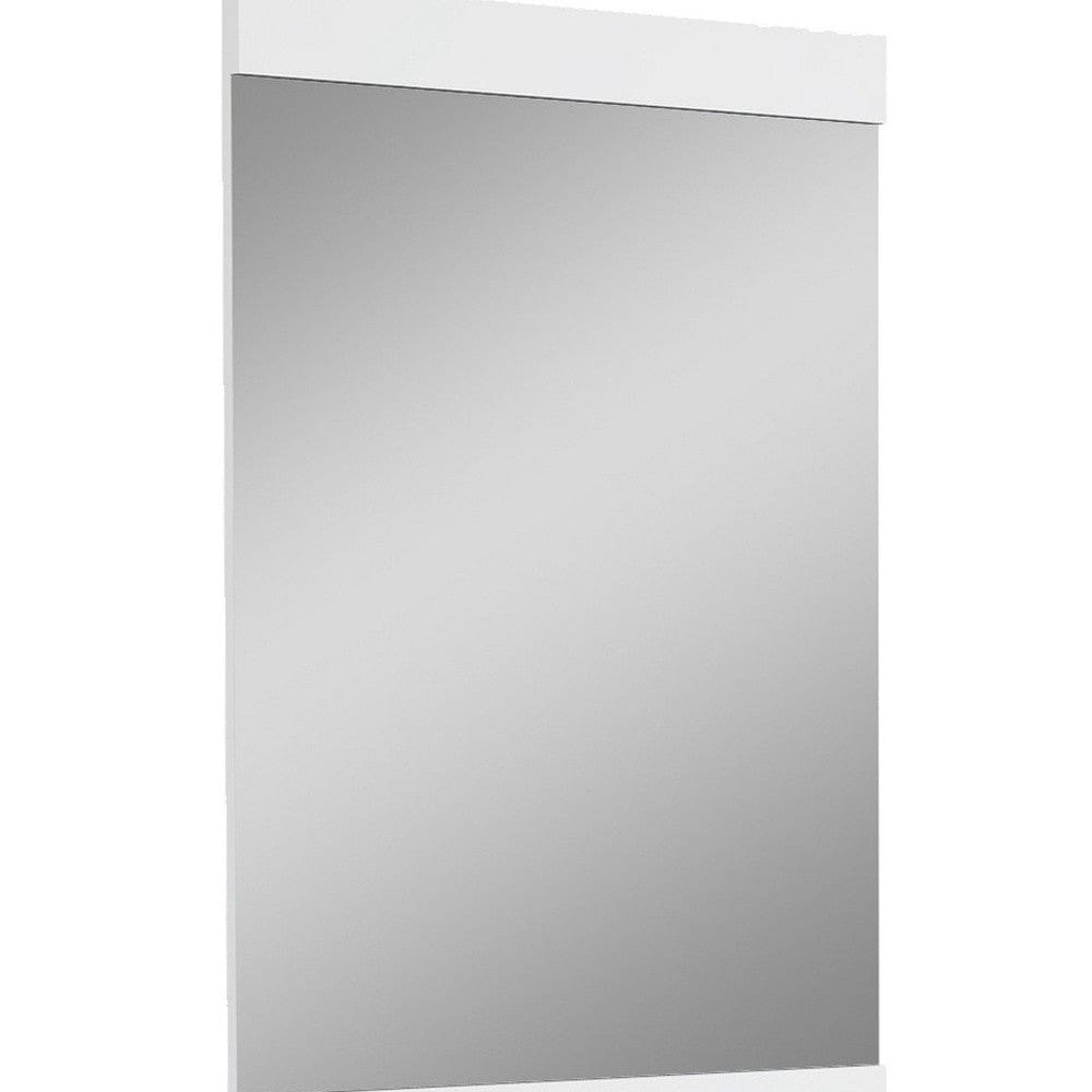 45" Superb White High Gloss Mirror - Homeroots - Flyclothing LLC