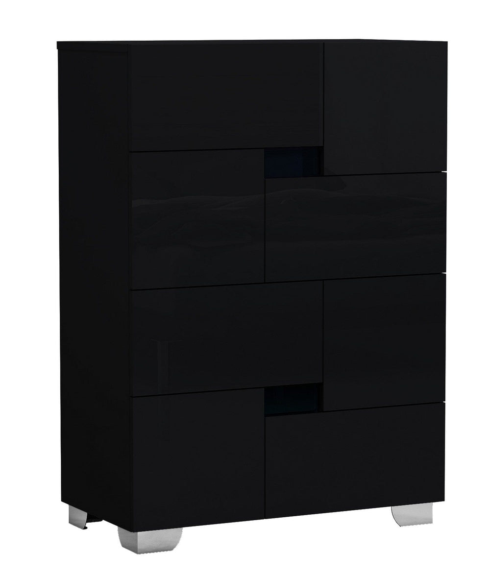 44" Superb Black High Gloss Chest - Homeroots