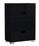 44" Superb Black High Gloss Chest - Homeroots