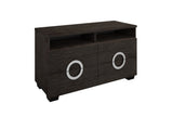 27" Refined Grey High Gloss Tv Entertainment Unit - Homeroots