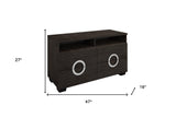 27" Refined Grey High Gloss Tv Entertainment Unit - Homeroots - Flyclothing LLC