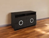 27" Refined Grey High Gloss Tv Entertainment Unit - Homeroots - Flyclothing LLC