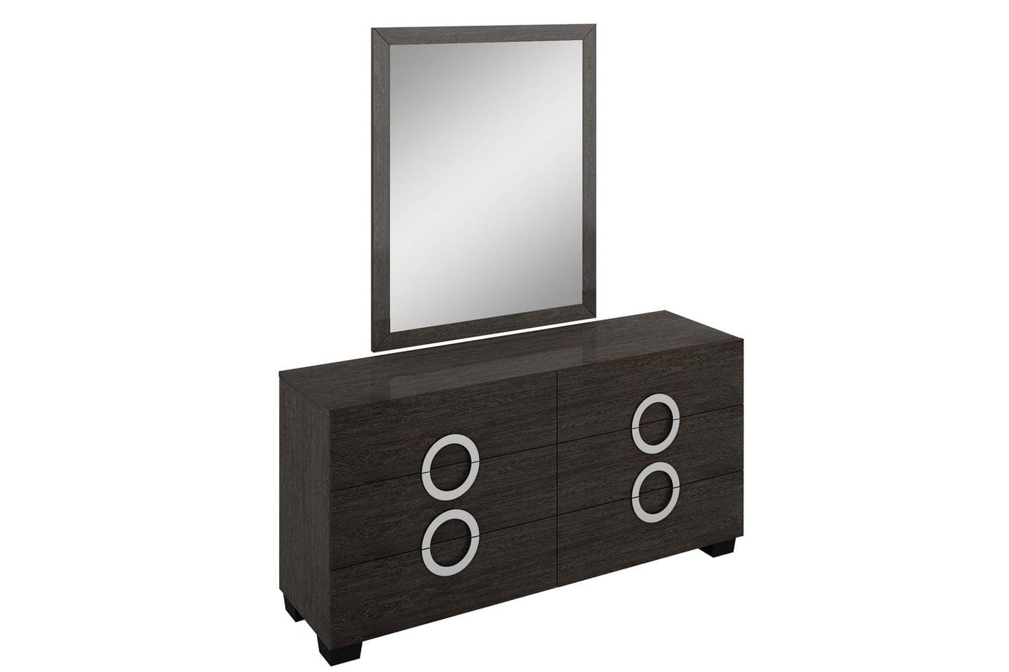 31" Refined Grey High Gloss Dresser - Homeroots - Flyclothing LLC