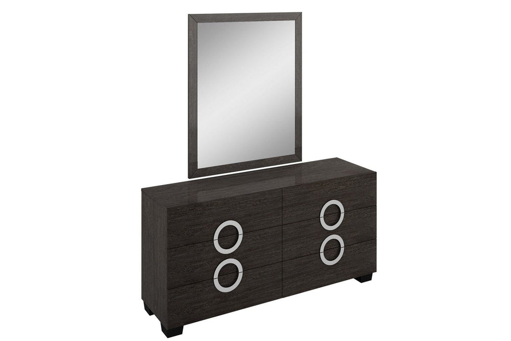 31" Refined Grey High Gloss Dresser - Homeroots